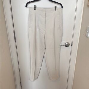 Zara Cream Ankle Cropped Pants with Tailored Style